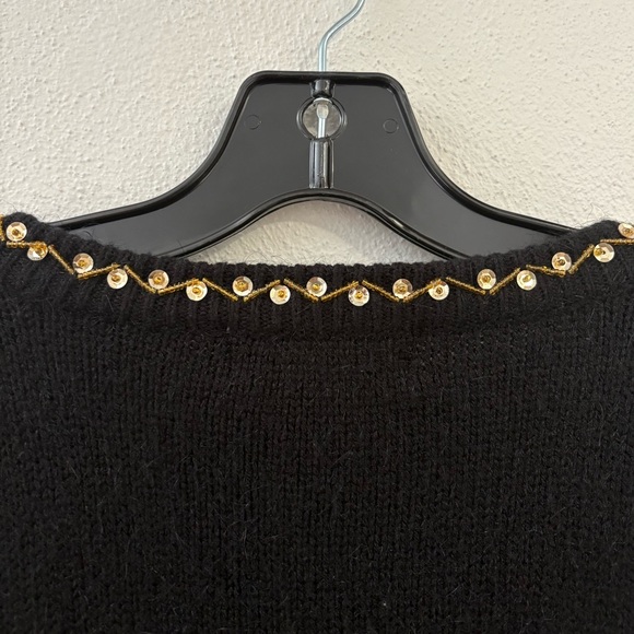 Alfred Dunner Black Cardigan with Gold Embroidery - Picture 8 of 8